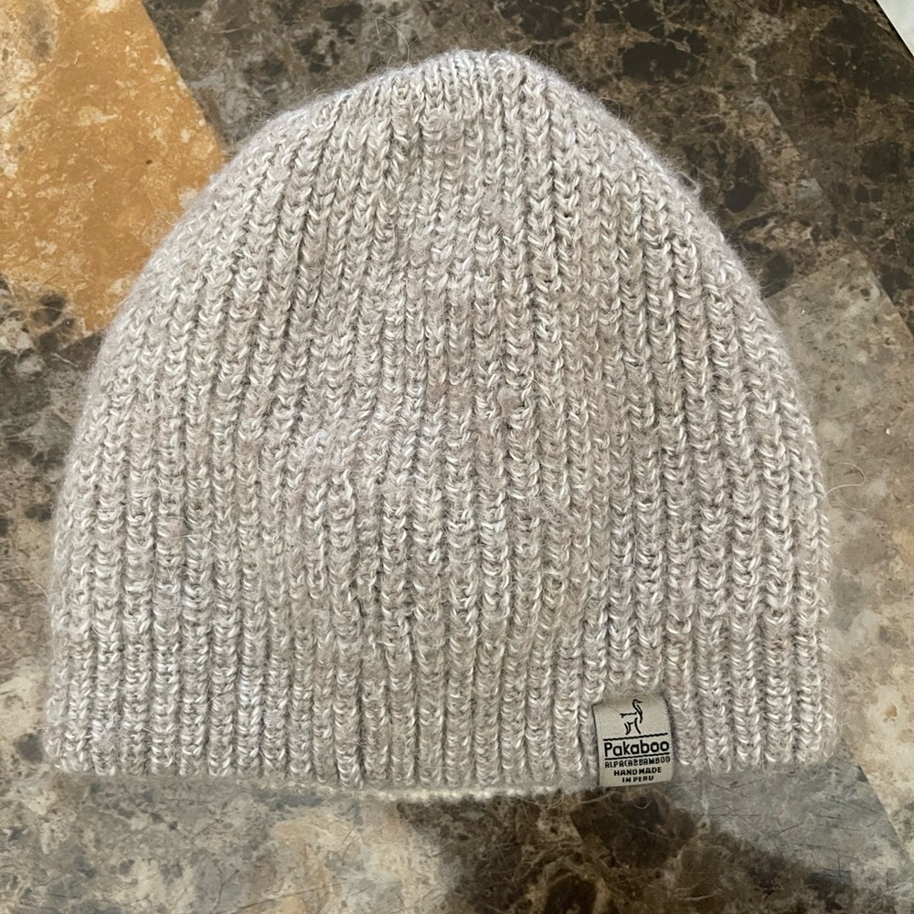Pakaboo Alpaca & Bamboo Gray Knit Beanie